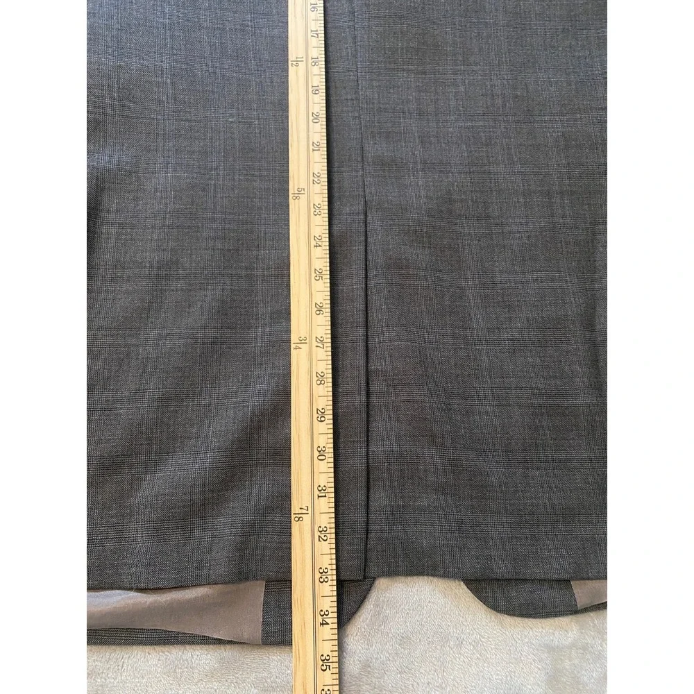 Jos. A. Bank Blazer 44L Grey Glen Check Plaid 3-Button Single Vent Sport Coat